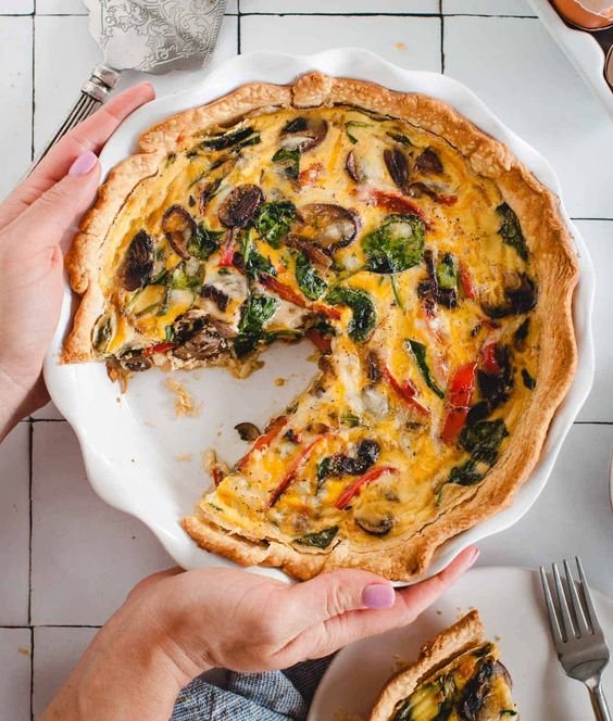 Simple vegetable quiche recipe without pastry