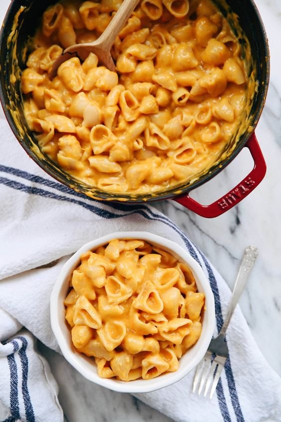 Butternut squash mac and cheese with sausage